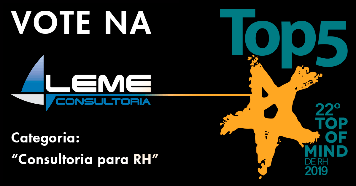 Vote na Leme Consultoria para o Top of Mind de RH 2019!