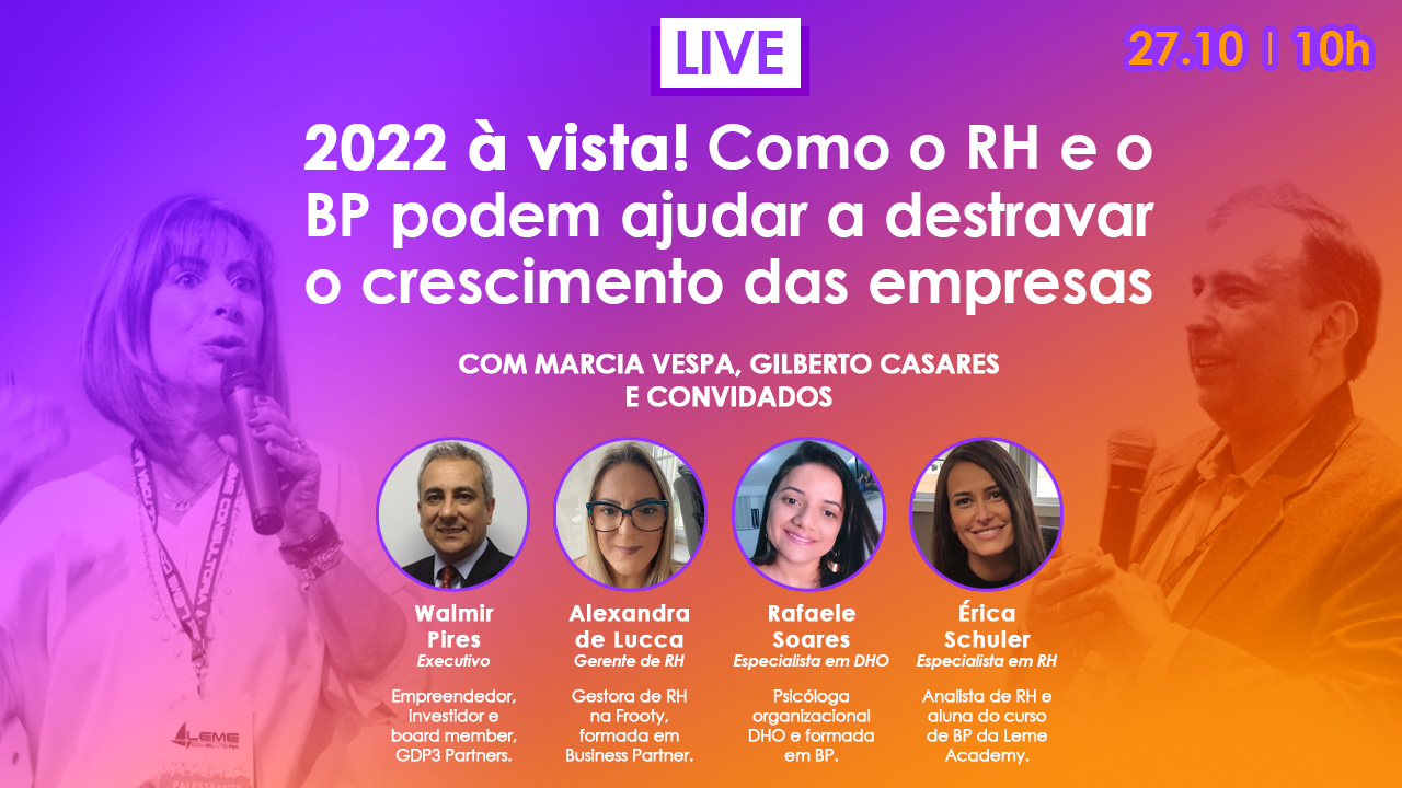 LIVE: Como o RH e o Business Partner podem ajudar a destravar o crescimento das empresas